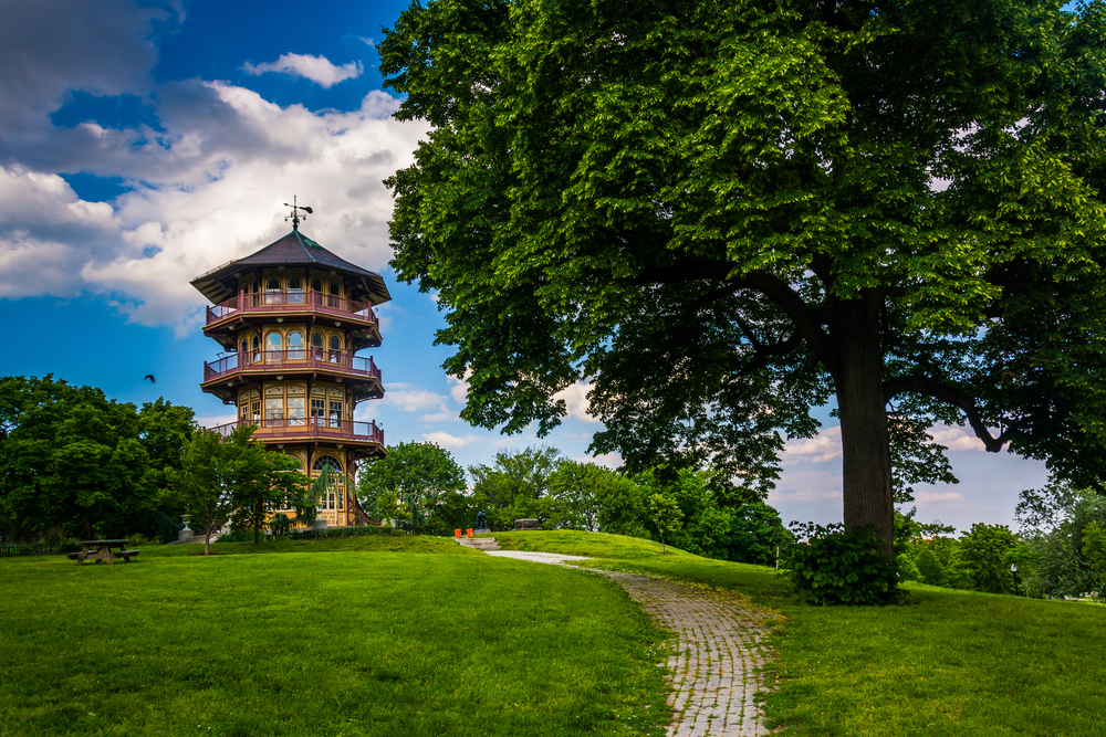 The,Pagoda,At,Patterson,Park,In,Baltimore,,Maryland.