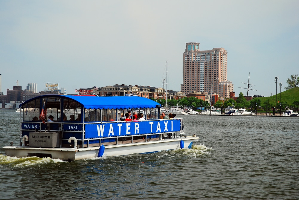 Baltimore,,Md,,Usa,May,10,A,Water,Taxi,Takes,Passengers